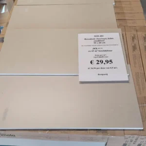 Restpartij betonlook tegels van 30x60 cm, amandelwit, Imola Micron 2.0 36A