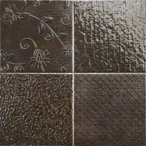 Restpartij Realonda Glint Antracita 44x44 cm decortegels bij Tegelstudio Zeeland in Vlissingen