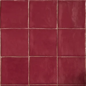 Impressie bij restpartij Castellane Rouge 13x13 handvormlook tegels bij Tegelstudio Zeeland in Vlissingen